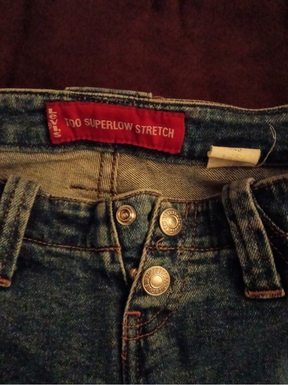 Levi's Women's Blue High-Rise Superlow Stretch Jeans